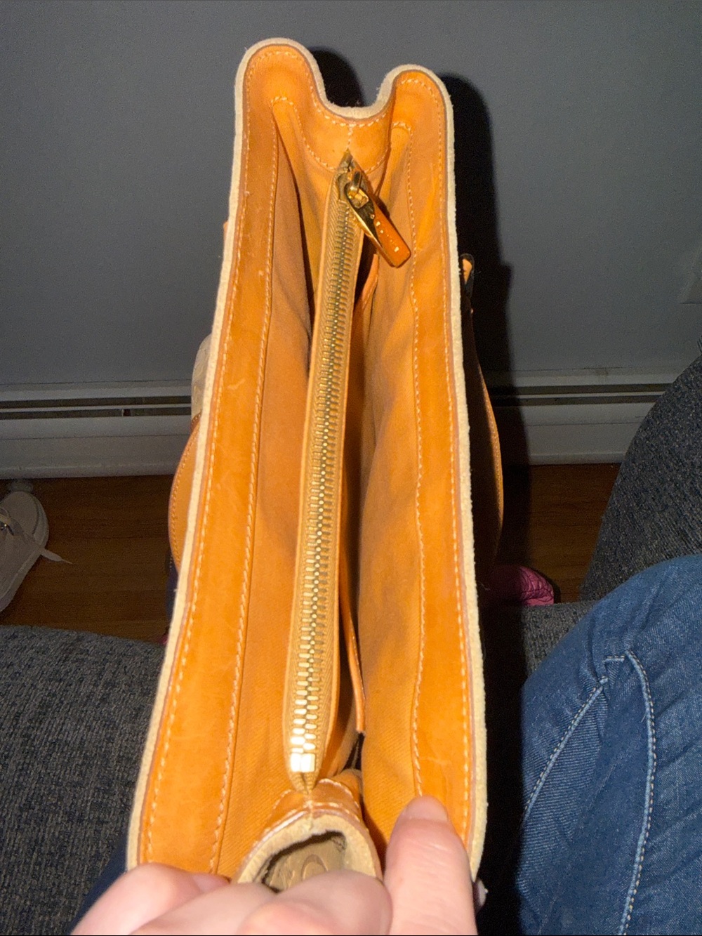 Authentic Celine Camel Suede Leather Macadam Monogram Vintage Celine Tote!Rare. - Picture 13 of 13